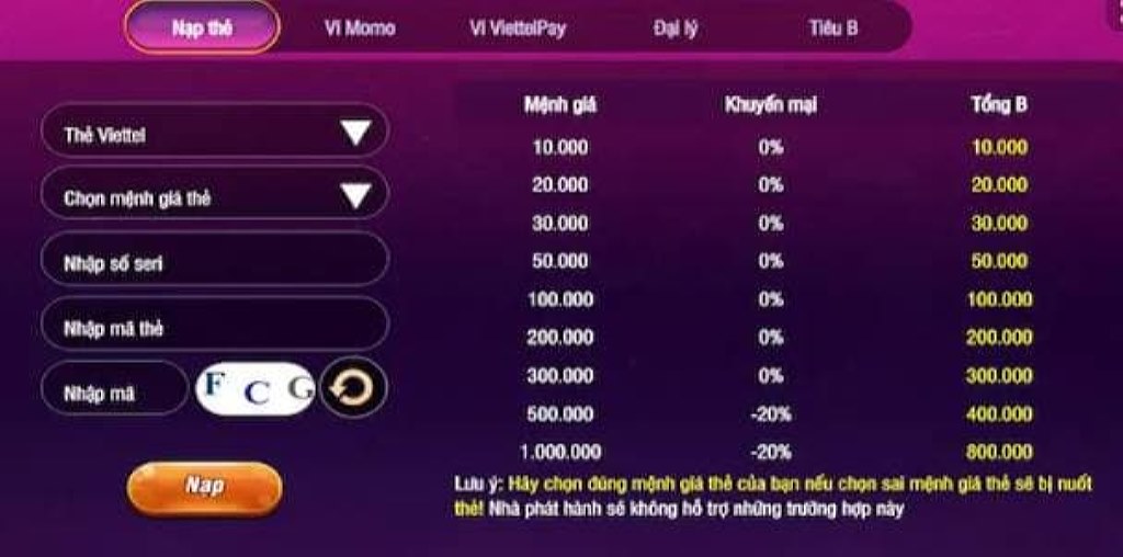 Nếu bạn có ít vốn cược nhưng có nhu cầu tham gia cá cược giải trí có thể chọn gửi tiền qua thẻ cào