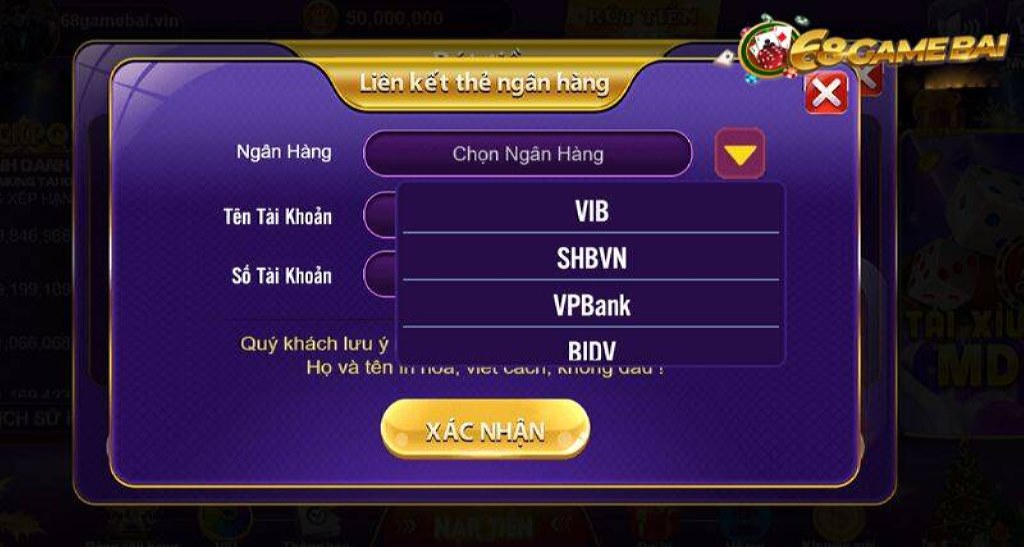 Các thao tác rút thưởng trực tiếp về tài khoản ngân hàng cực đơn giản