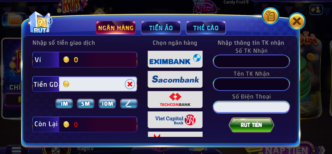 Các bước rút tiền Rikvip thành công 100%